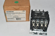 NEW Siemens 42BF35AG Definite Purpose Contactor, 3-Pole, 30A, 208-240VAC Coil, Class 42 Series