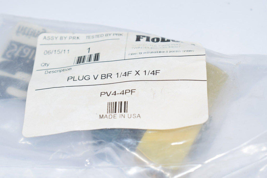 NEW SSP Flolok PV4-4PF Brass Needle Plug Valve 1/4''x 1/4''