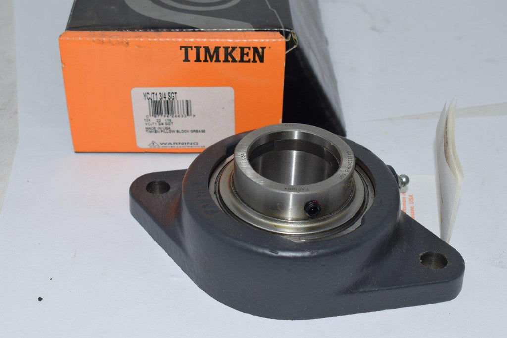 NEW Timken (Fafnir) YCJT1 3/4 SGT Flange-Mount Ball Bearing Unit - 2-Bolt Flange, 1.7500 in Bore