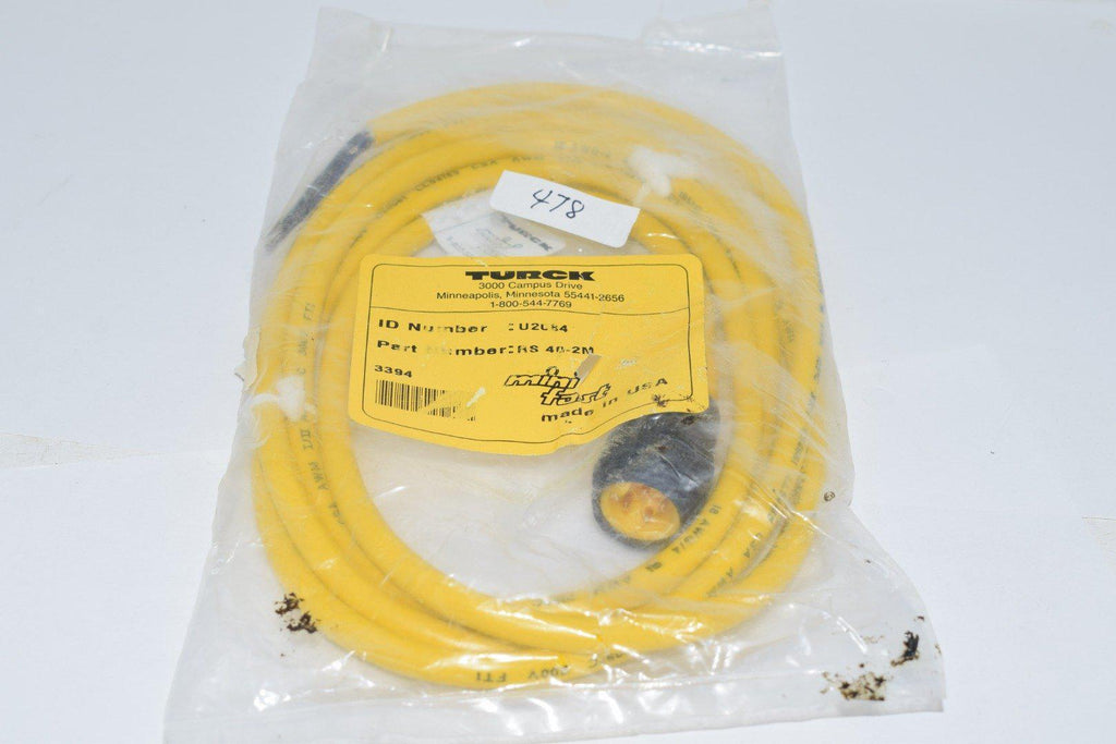 NEW TURCK Model: RS 40-2M, Single Ended Cordset Cable, U2004