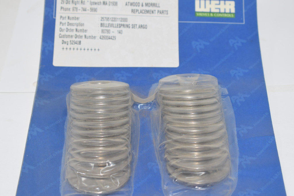 NEW Weir 257951220112000 Atwood & Morrill Spring Set ARGO