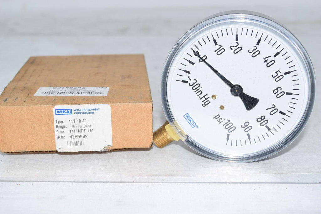 NEW WIKA 111.10 4'' Pressure Gauge 1/4'' NPT LM