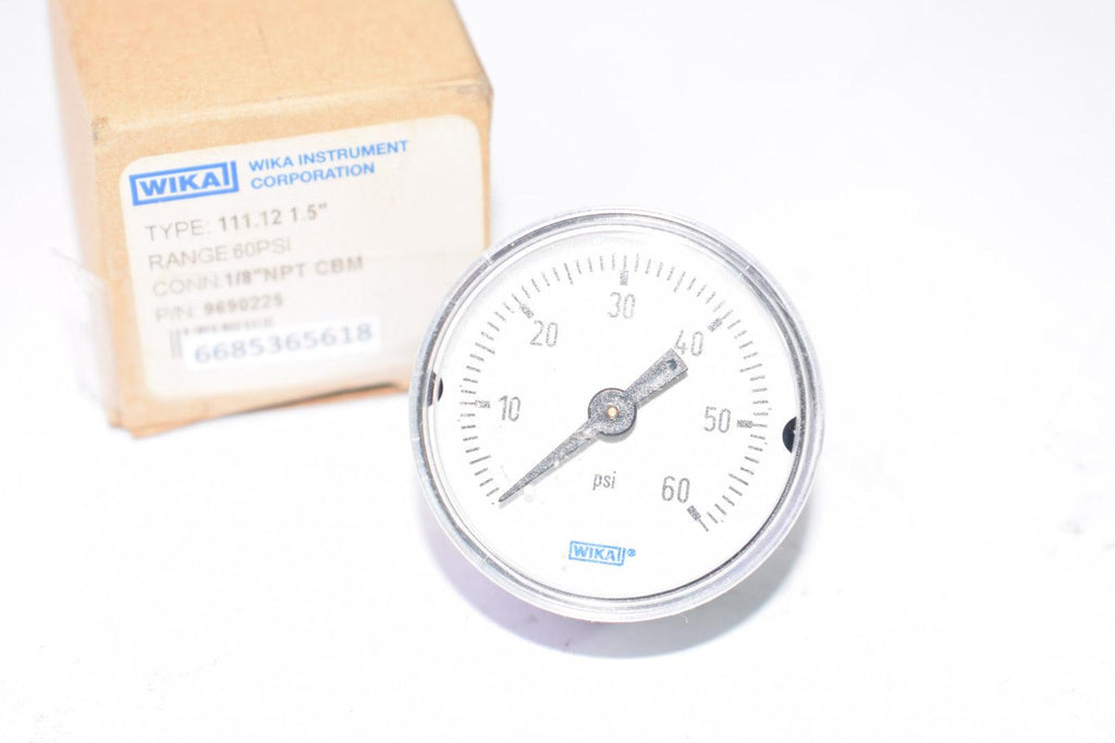 NEW WIKA 111.12.1.5'' Pressure Gauge 60 PSI 1/8'' NPT
