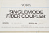 NEW YORK SINGLEMODE FIBER COUPLER PN: SC-830-50-0.1