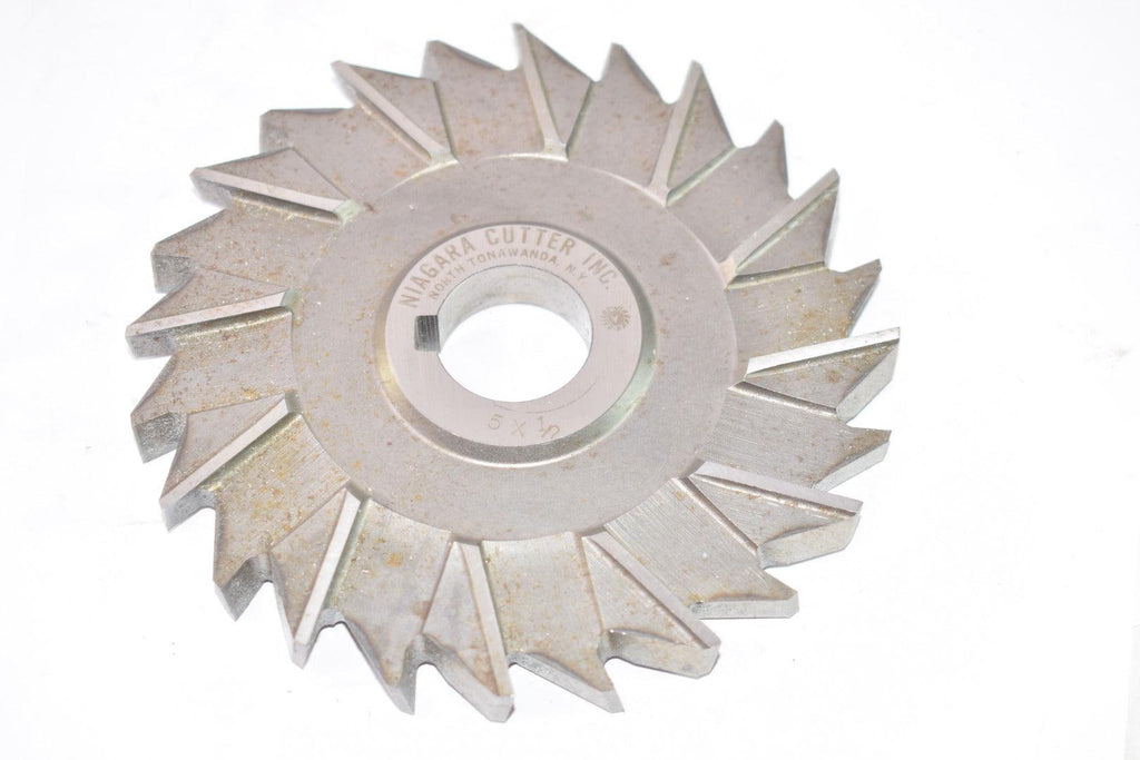 Niagara Cutter 5'' x 1/2'' Carbide Tipped Side Mill Cutter, Machinist Tooling