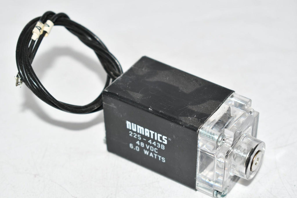 Numatics 225-443B 48VDC 6.0 Watts Solenoid Coil, Missing One Screw