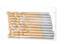 Pack of 10 NEW 9/64'' HSS Coated Drill Bits, 2-1/4'' OAL