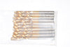 Pack of 10 NEW Coated HSS 5/32'' Jobber Twist Drill Bits Set