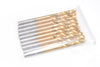 Pack of 10 NEW Coated HSS Jobber Drill Bits Set Size: 1/8'' Standard