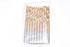 Pack of 10 NEW Coated HSS Jobber Drill Bits Set Size: 1/8'' Standard