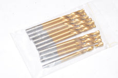 Pack of 10 NEW Coated HSS Standard Jobber Drill Bits Set Size: 11/64''