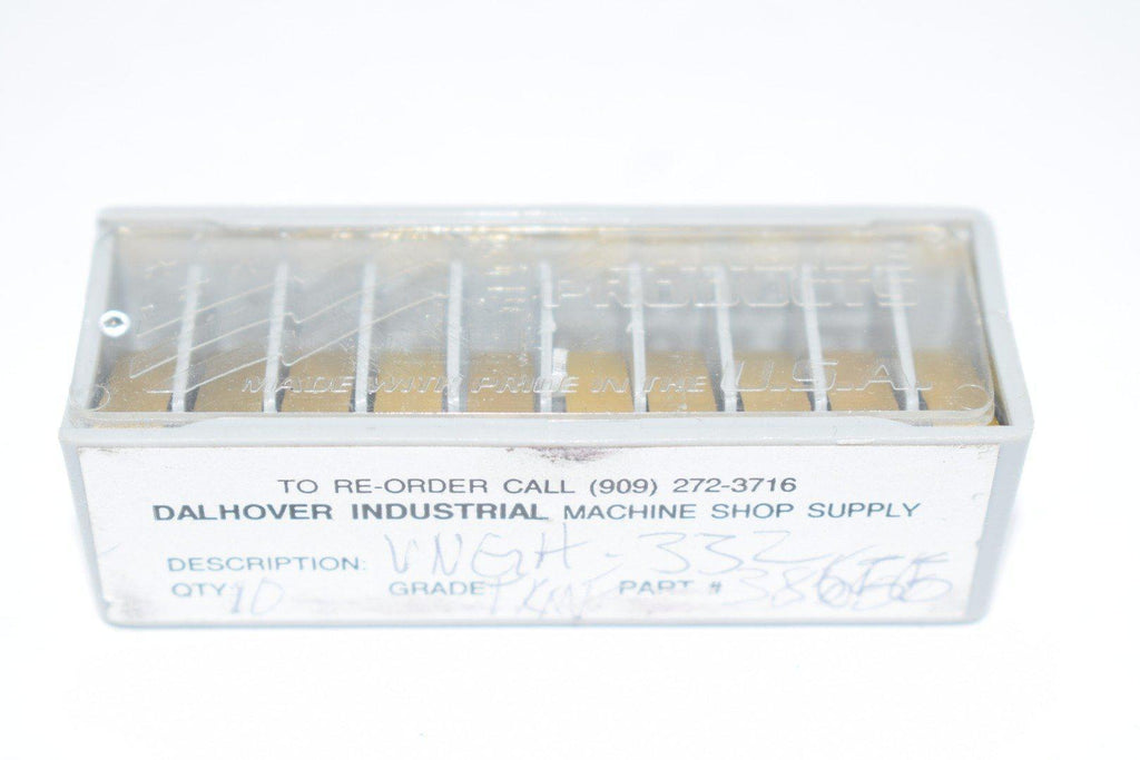 Pack of 10 NEW Dalhover VNGH-332 Grade TKNF Carbide Inserts 38655