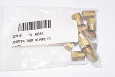 Pack of 11 NEW Parker, Tube to Pipe Adapters, 1/4'', Brass