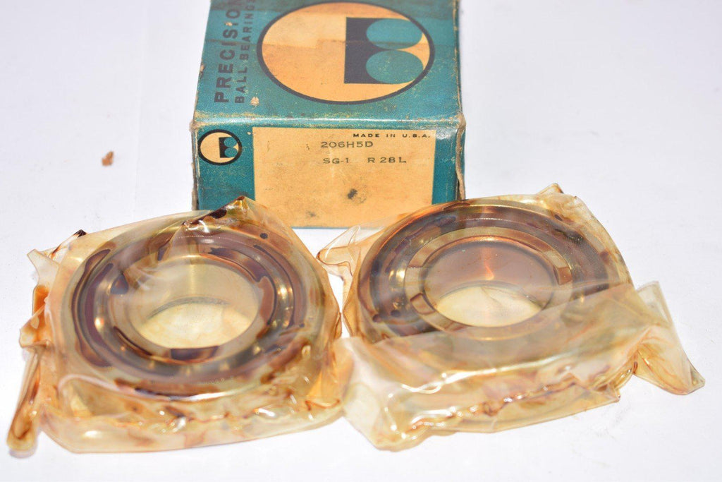 Pack of 2 NEW Barden 206H5D SG-1 R 28 L Angular Contact Ball Bearings