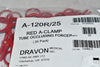 Pack of 25 NEW Dravon A120R25 Red A-Clamp, Tubing Clamp, Non-sterile RED