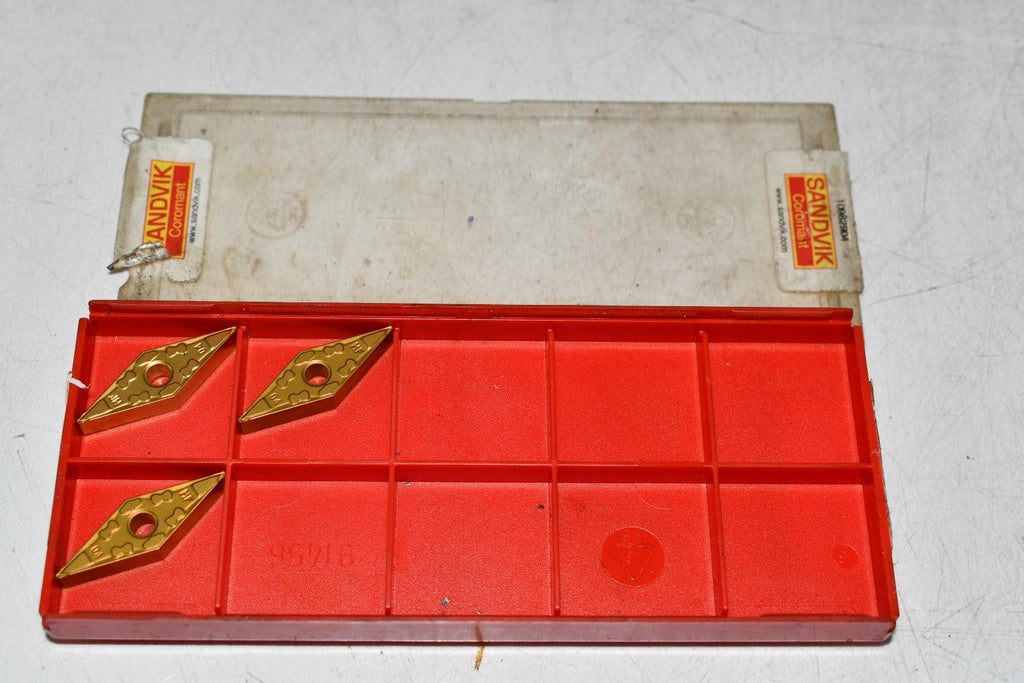 Pack of 3 NEW Sandvik VNMG 16 04 04-MF 2015 Carbide Inserts Grooving