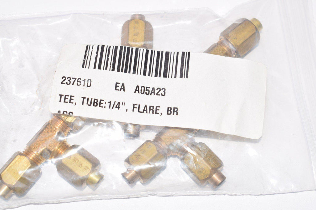 Pack of 4 NEW Parker, Tee, Brass, 1/4''