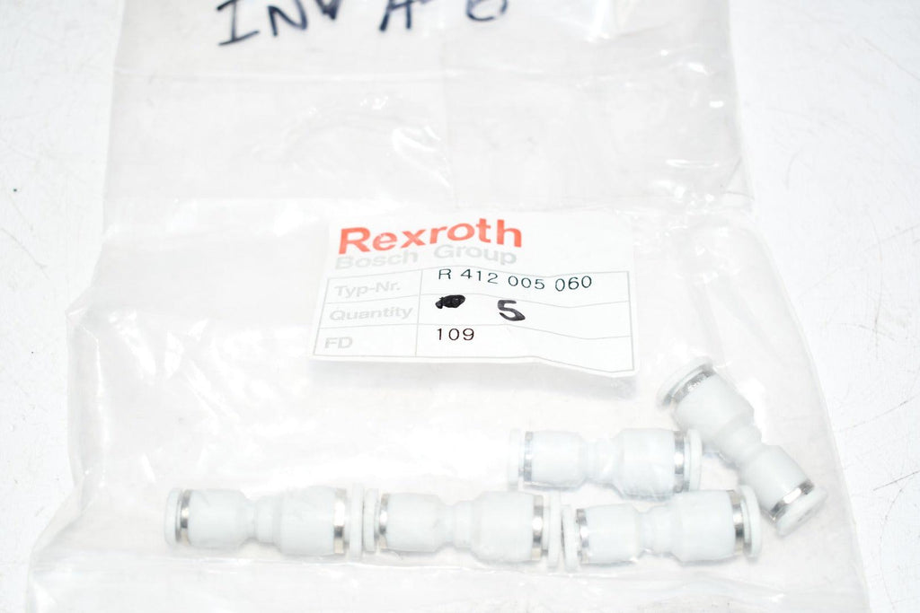Pack of 5 NEW Bosch Rexroth R412005060 Straight Plug Connector