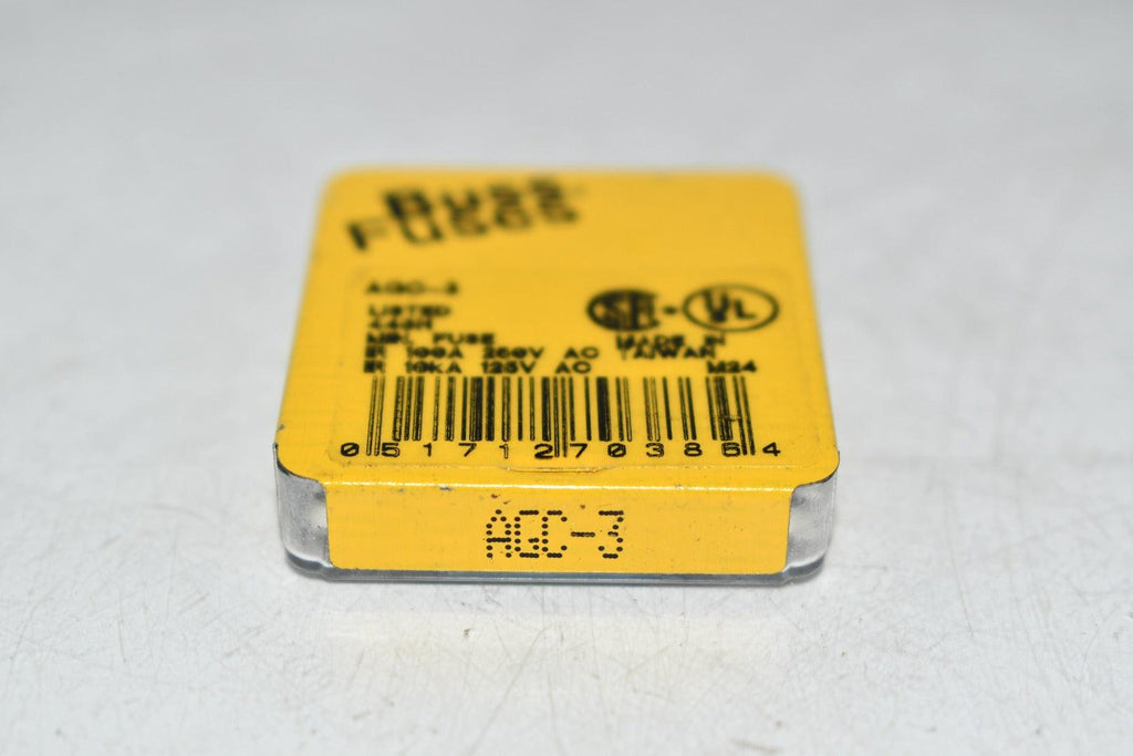 Pack of 5 NEW Bussmann AGC-3 Fuse