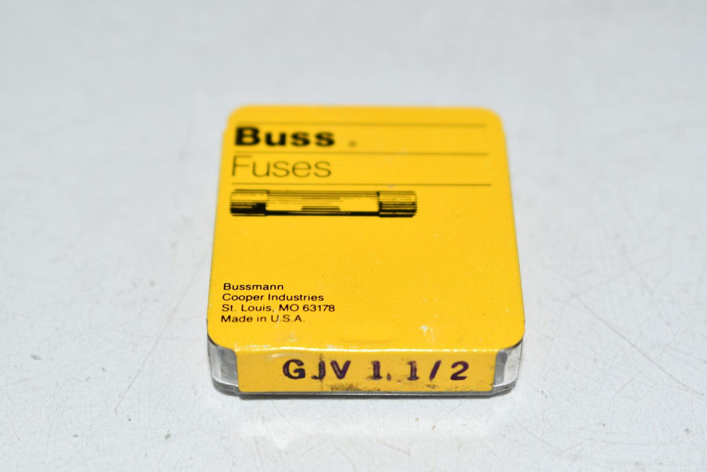 Pack of 5 NEW Bussmann GJV-1-1/2 Fuses