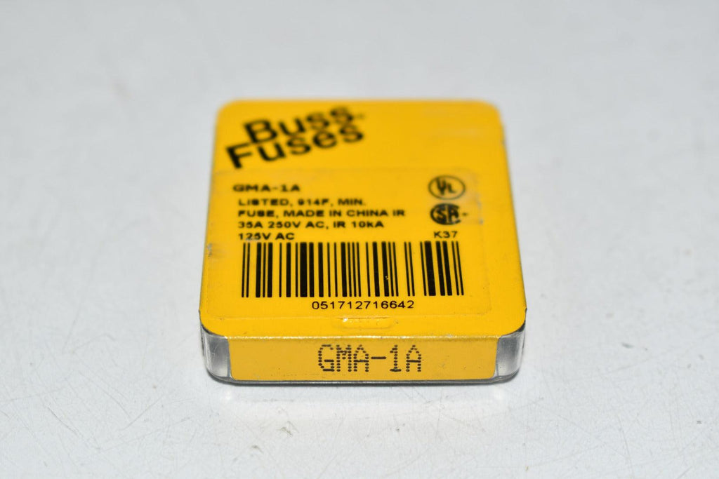 Pack of 5 NEW Bussmann GMA-1A Fuses