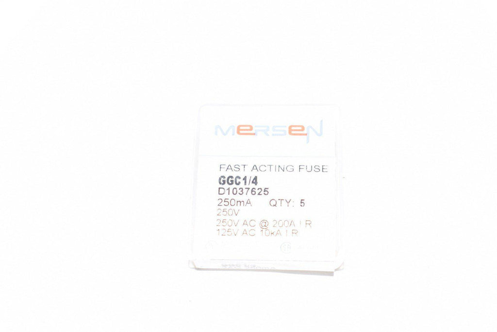 Pack of 5 NEW Mersen GGC1/4 Fast Acting Fuses