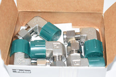 Pack of 5 NEW Parker 4MSEL6N-316 A-lok male elbow, 316SS, 1/4'' double ferrule tube fitting x 3/8'' MNPT