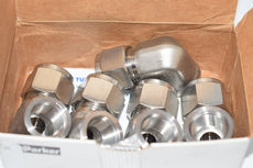 Pack of 5 NEW PARKER 8FEL6N-316 3/8'' x 1/2'' A-LOK x FNPT SS Female 90 Degree Elbow