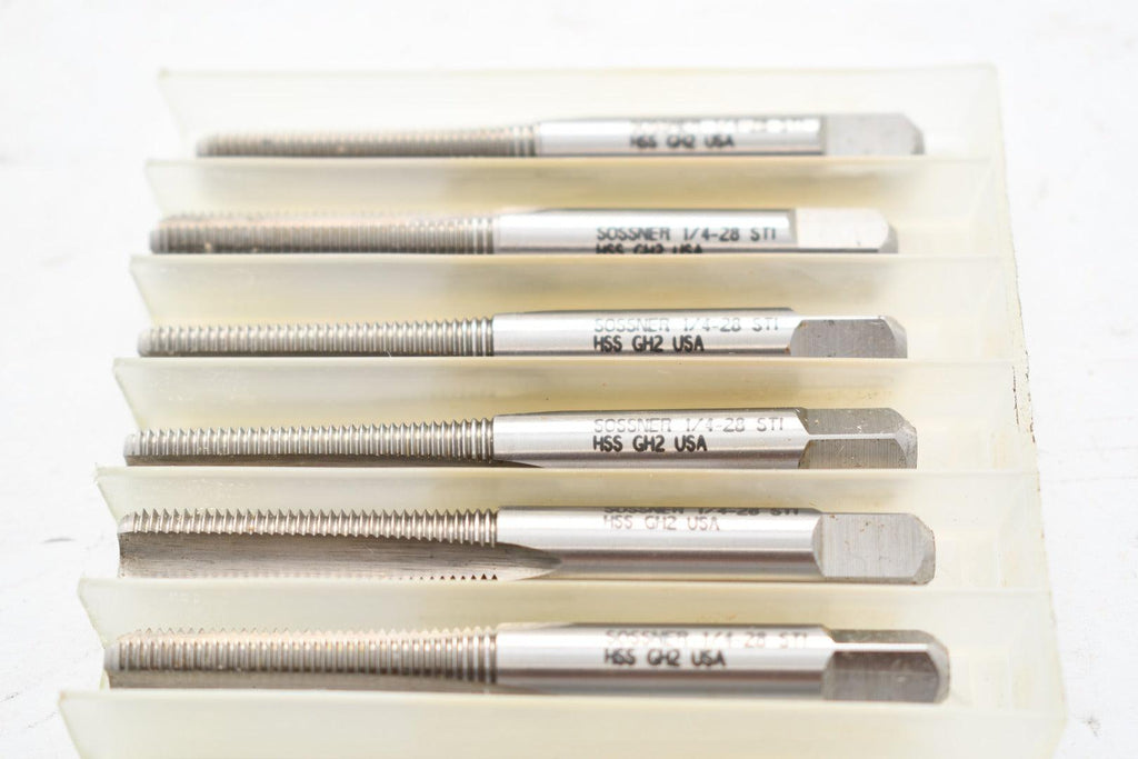 Pack of 5 NEW Sossner 1/4-28 STI HSS GH2 USA Taps
