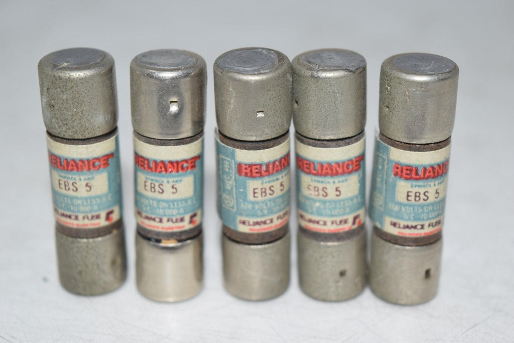 Pack of 5 Reliance EBS-5 Fuses 600V
