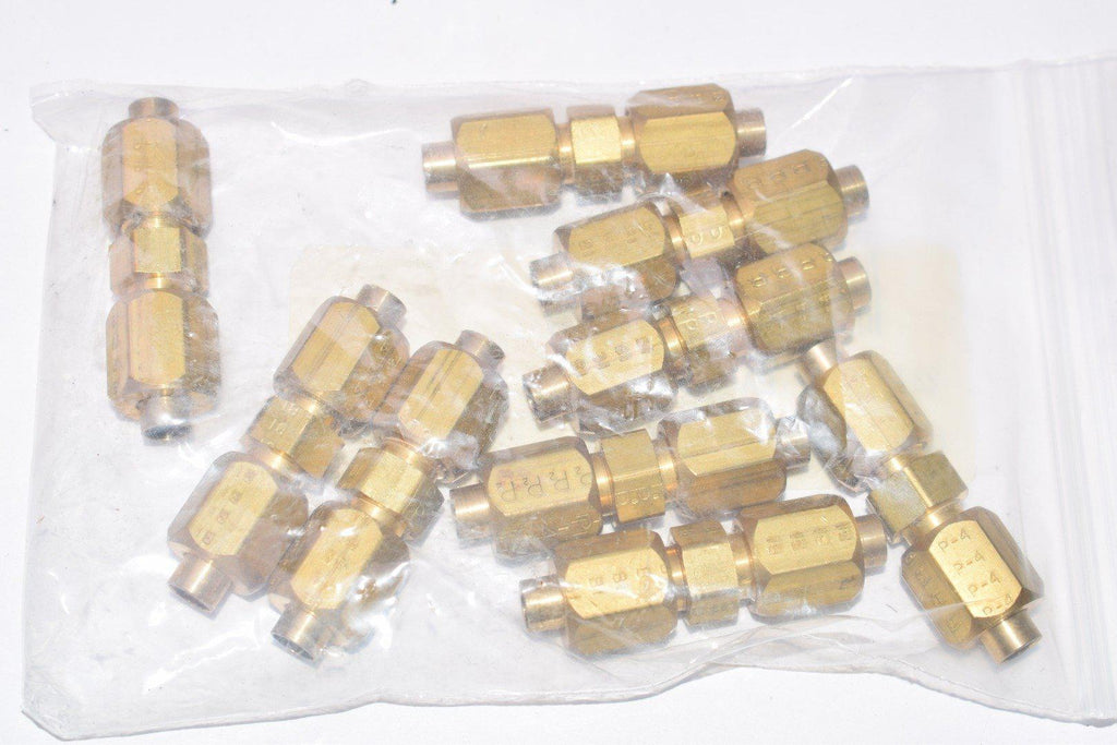 Pack of 9 NEW Parker, Union, Tube 1/4'', Flare, Brass