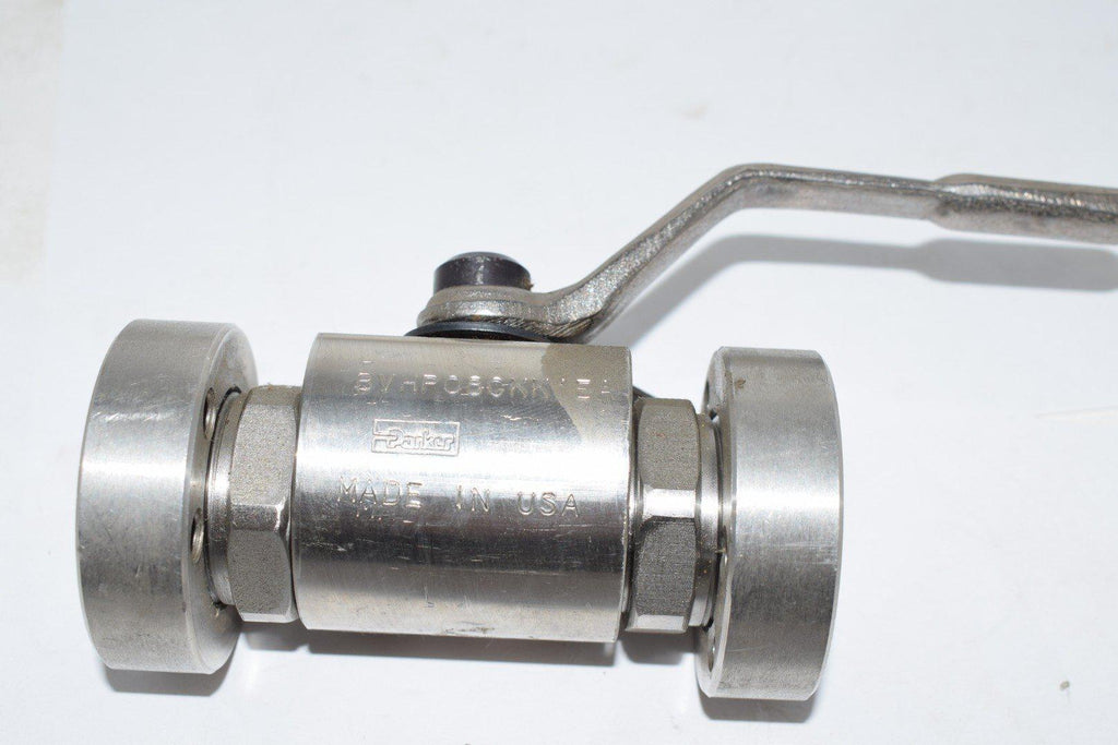 Parker BVHP08CKK1EA 2-Way Shut Off High Pressure Valve 3000 PSI C.61 4-Bolt Flange Stainless Steel