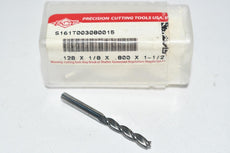 Precision Cutting Tools PCT S161T003080015 Carbide Drill Cutter .128 x 1/8 x .800 x 1-1/2