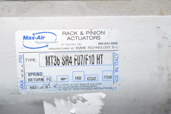Rack Pinion Actuator MT36 SR4 F07/F10 HT, W/ Max-Air Actuator, MS41-