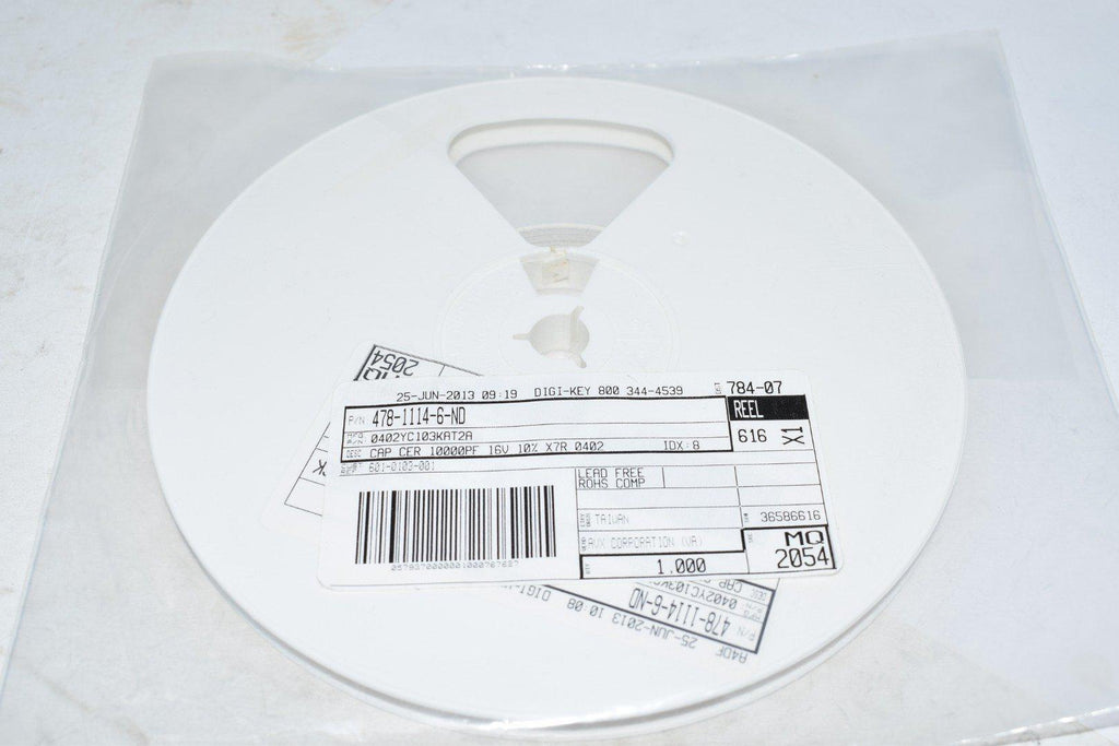 Reel of 1000 NEW AVX 0402YC103KAT2A 10000pF �10% 16V Ceramic Capacitor X7R 0402 (1005 Metric)