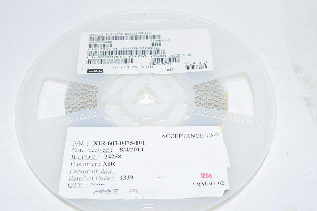 Reel of 1228 NEW Murata GRM21BR61E475KA12L 4.7�F �10% 25V Ceramic Capacitor X5R 0805 (2012 Metric)