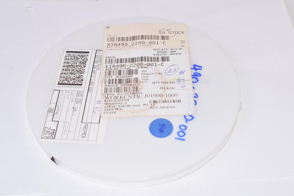 Reel of 36 NEW Samsung Electro-Mechanics RC0603F221CS Samsung Resistor, 0201, 220ohm, 0.05W, 1/20W, +/- 250ppm, +/- 1%