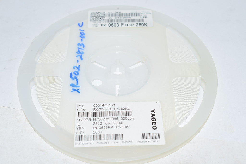 Reel of 5000 NEW Yageo RC0603FR-07280KL RES SMD 280K OHM 1% 1/10W 0603