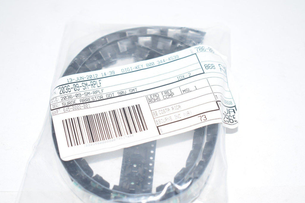 Reel of 73 NEW Bourns 2036-09-SM-RPLF Gas Discharge Tube 90V 10000A (10kA) �20% 3 Pole Surface Mount