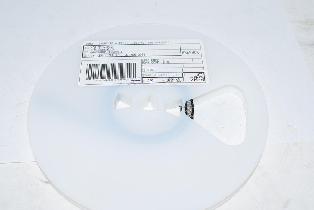Reel of 81 NEW Murata Electronics GRM21BR61E475KA12L 4.7�F �10% 25V Ceramic Capacitor X5R 0805 (2012 Metric)