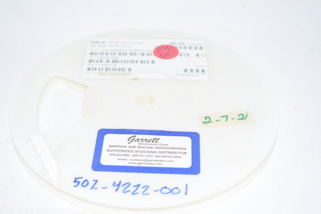 Reel of NEW CRCW0603-4222FRT1 Vishay Dale Resistors SM Thick Film