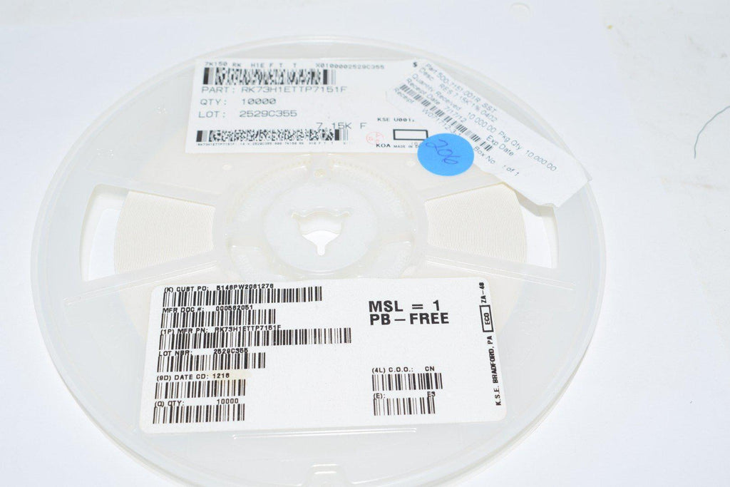 Reel of NEW KOA RK73H1ETTP7151F 7.15 kOhms �1% 0.1W, 1/10W Chip Resistor