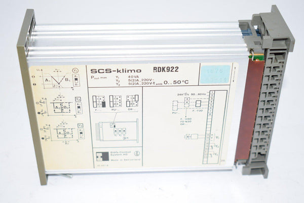 SIEMENS STAEFA CONTROL RDK922 CONTROL BOARD KLIMOAIR 230V 40VA PCB Cir ...