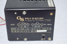 SOLA HD 83-24-212-2 POWER SUPPLY 115/230 VAC 50-400 HZ 24 VDC OUTPUT VOLTAGE 1.2 AMP OUTPUT CURRENT