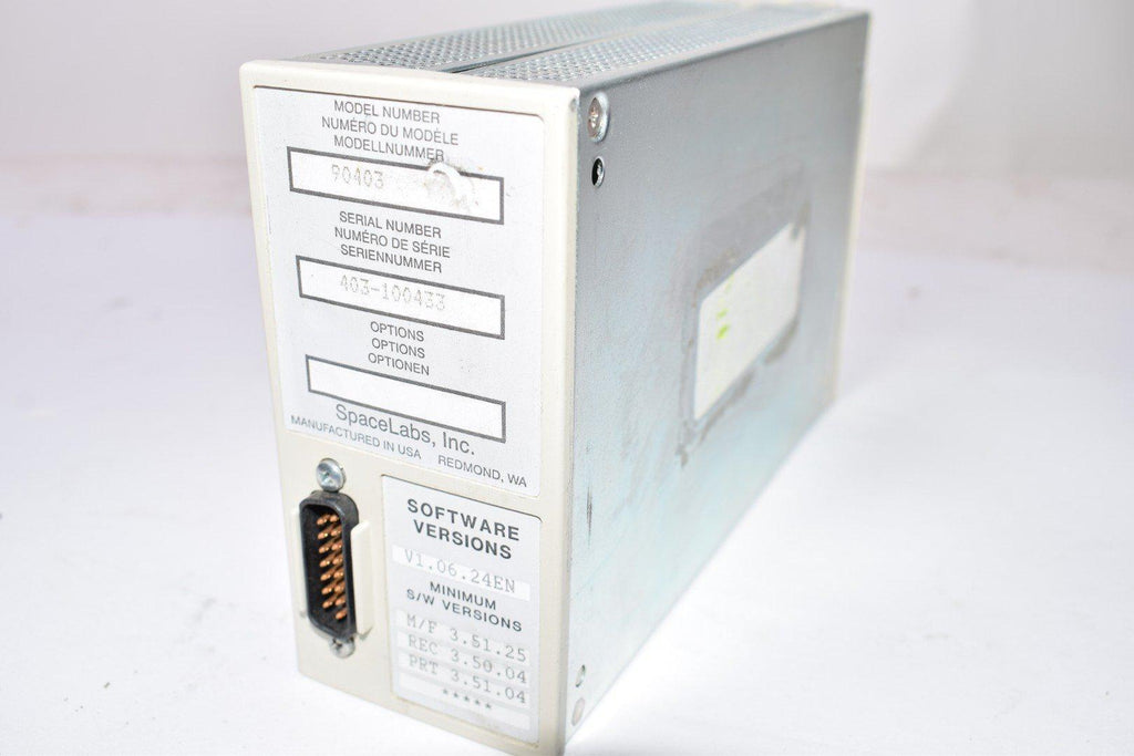 SpaceLabs Inc, Model: 90403, Serial No. 403-100433 Patient Monitor Module