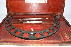 Starrett No. 224 16''-20'' SET E Outside Micrometer W/ Standard Wood Case