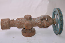 Steel Angle Globe Valve, 19-1/4'' L x 9-1/4'' W x 3-3/4'' OD x 1-1/8'' ID