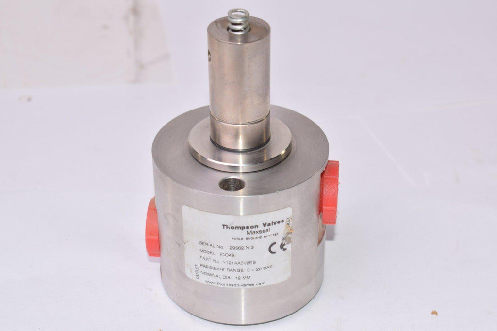 Thompson Valves Maxseal Model: ICO4S P/N: Y121AA3V2ES Solenoid Operated Valve, 0-20 BAR Pressure Range