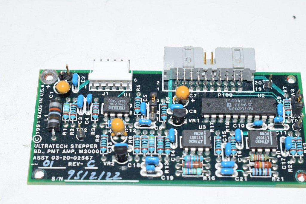 Ultratech Stepper 03-20-02567-01 Photomultiplier Amplifier M2000 PCB Board