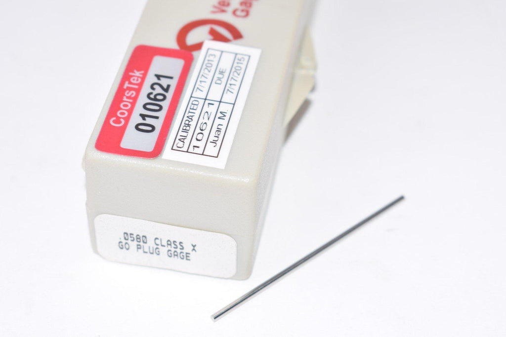Vermont Gage .0580'' Class X Go Plug Gage